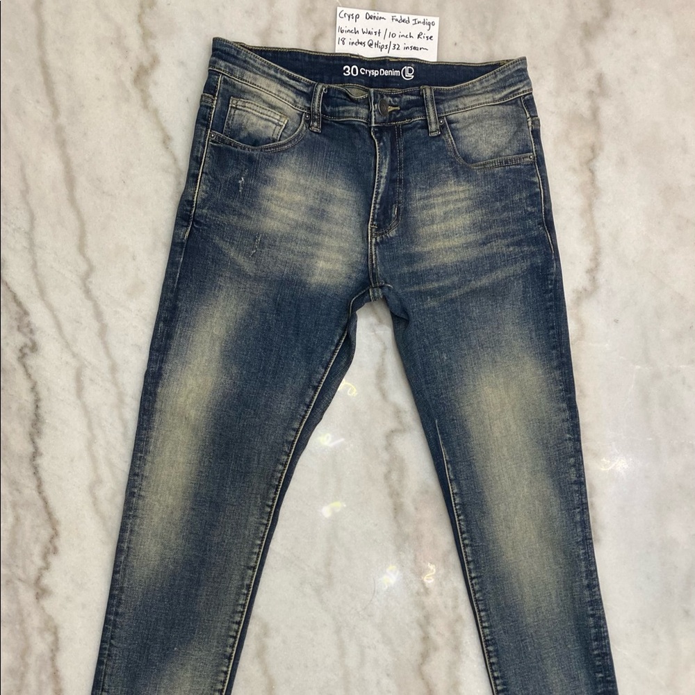 EUC Crysp Denim Faded Indigo